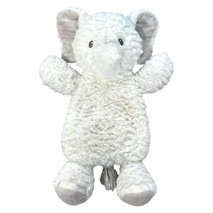 Mary Meyer Afrique Elephant Lovey Plush Toy Flat White Gray 13”